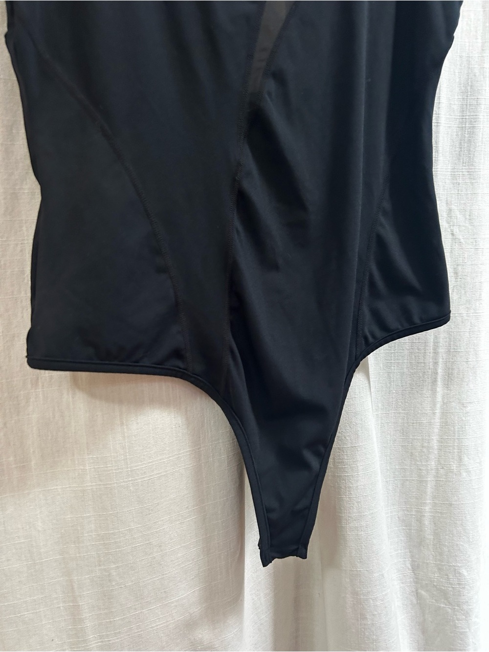 Buffbunny Collection Black Barre Bodysuit featuring a distinct mesh XXX LARGE - Picture 6 of 11